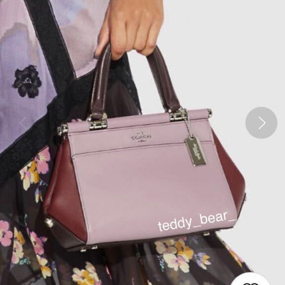 レア 希少 極美品 COACH コーチ 31919 カラーブロック グレース 20 ケアカード付 2way ハンドバッグ ショルダーバッグ拍卖