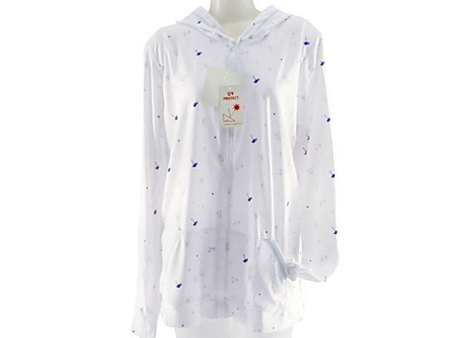 ラッシュガード 長袖 手の甲まで フロントファスナー 体型カバー 大きいサイズ 5L フラミンゴ柄 ホワイト拍卖