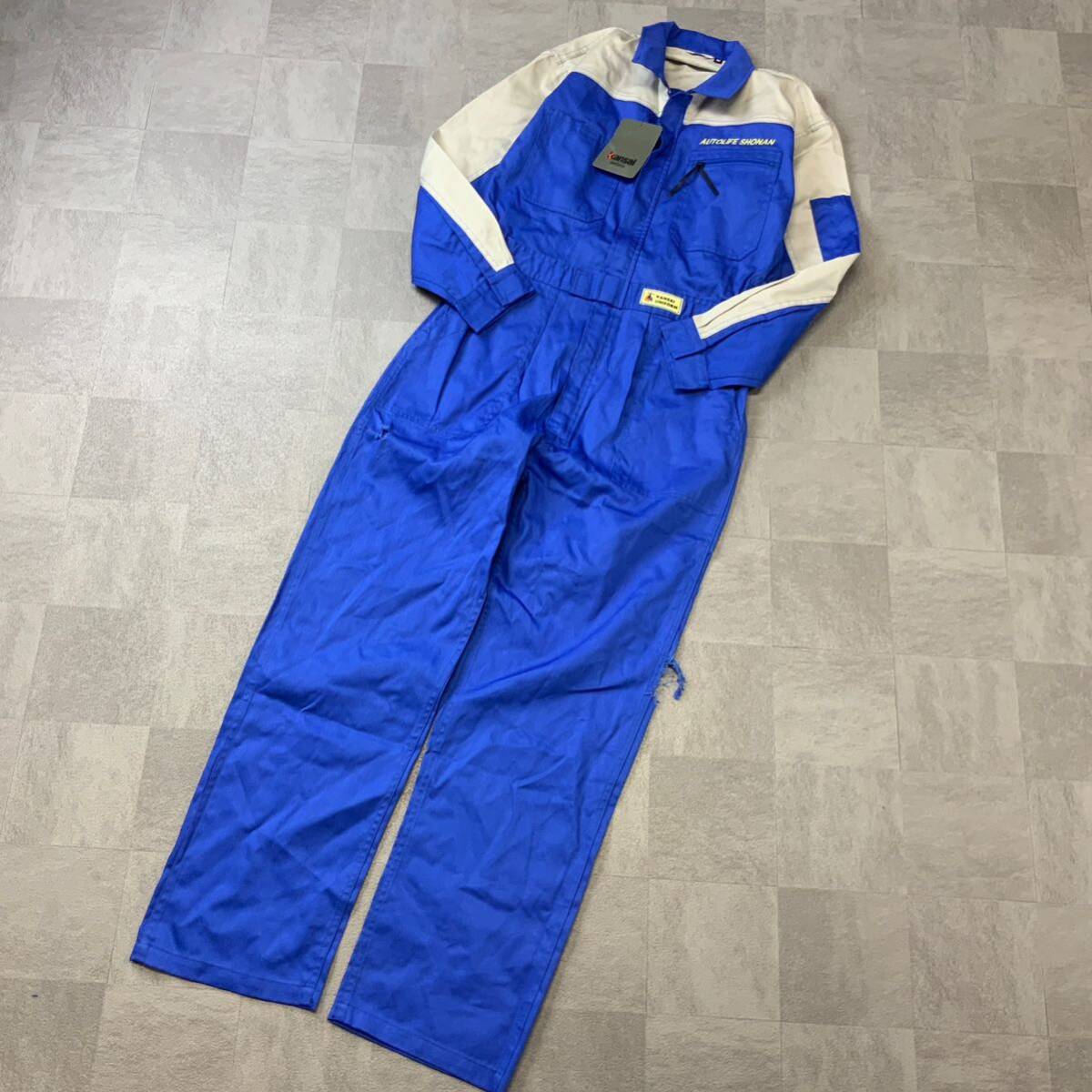 新品 タグ付 kansai uniform 作業着 つなぎ オールインワン ワークウェア メンズ Mサイズ ブルー 難あり拍卖