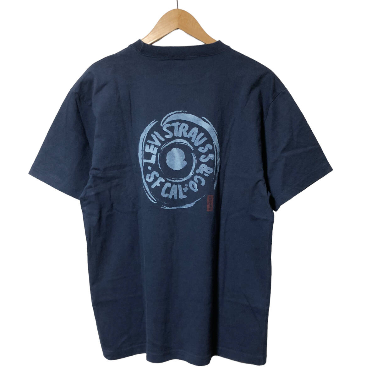 Levi's リーバイス Tシャツ バックプリント ロゴ L ネイビー 00s メンズ A24拍卖