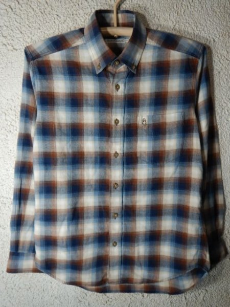 n8698 Hush Puppies ハッシュ パピー 長袖 チェック デザイン ボタンダウン シャツ BDシャツ 人気 送料格安拍卖