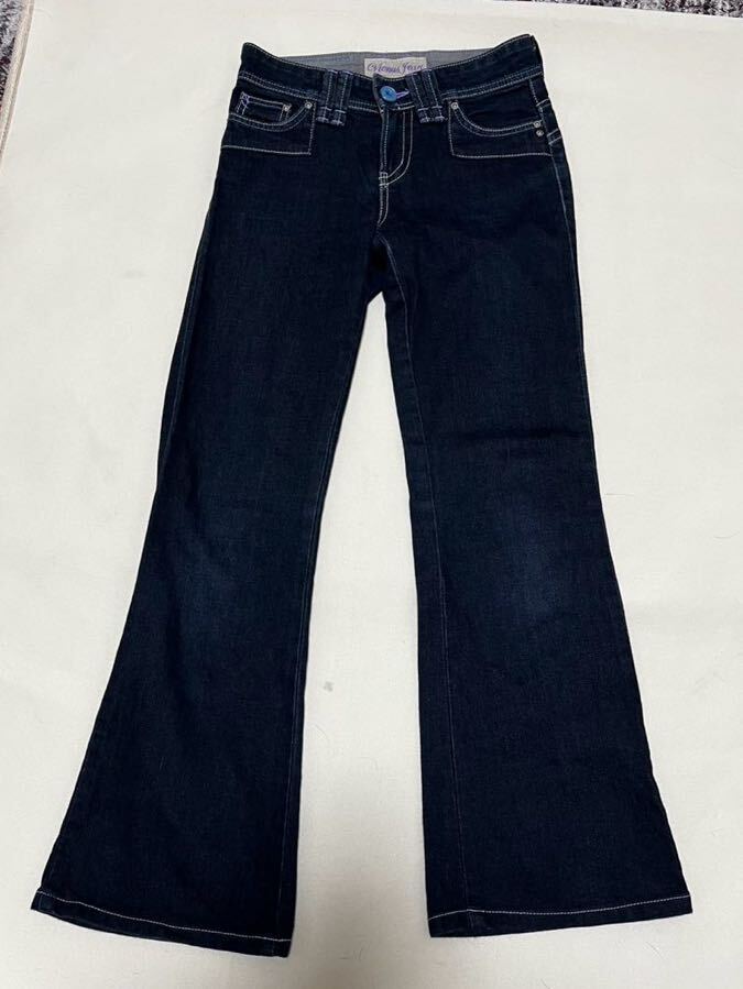 サムシング ヴィーナスジーン スキニー デニム ストレッチフレアパンツ VS3372 W26 濃紺拍卖