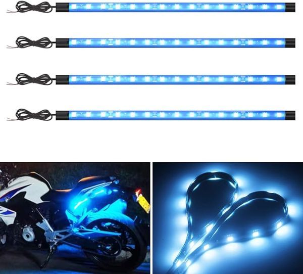 車内用 LEDテープライト フットランプ バイク 両面テープ 足下照明 車内装飾用 テールランプ 15SMD 30CM 12V車用拍卖