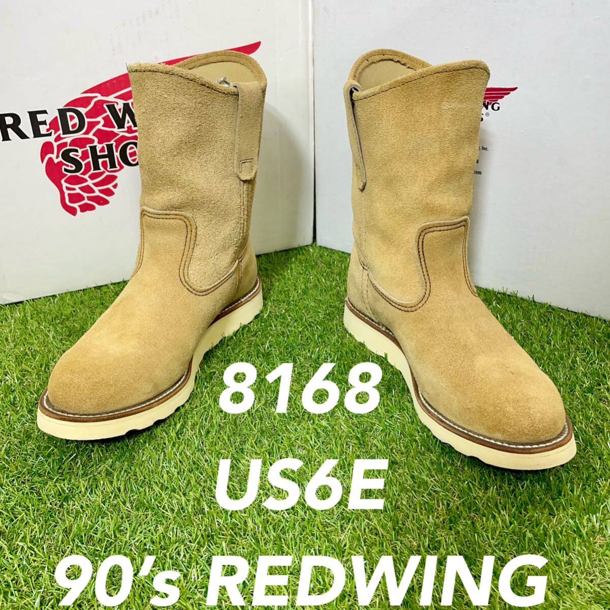 【安心品質0279】廃盤8168レッドウイングREDWING6E送料無料 匿名可ペコスブーツ拍卖
