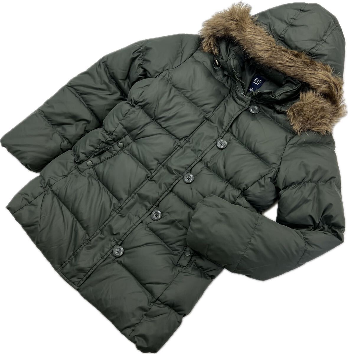 GAP ☆ 着まわし抜群◎ ダウンジャケット ダウンパーカー グリーン レディース M 大人カジュアル アウトドア タウンユース ギャップ■S3111拍卖