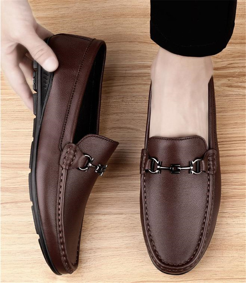 ローファー ビジネスシューズ メンズ春秋新品 スリッポン ドライビングシューズ カジュアル 色*サイズ選択可 紳士靴 茶色 27.0cm拍卖