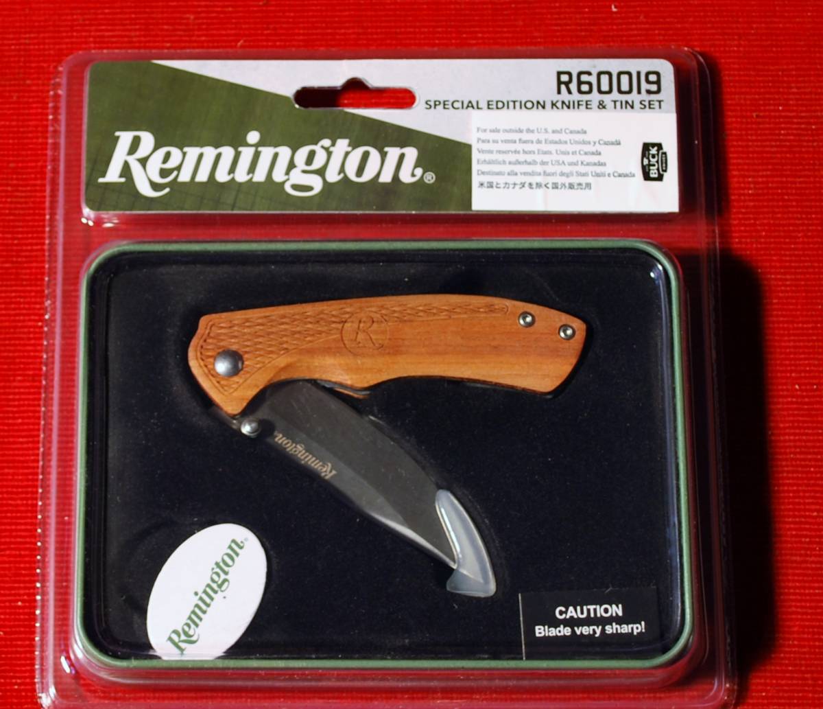 REMINGTON USA ・No.R60019・レミントンライナーロックハンター カード付pack・Blade:42012材。7cm・木柄拍卖