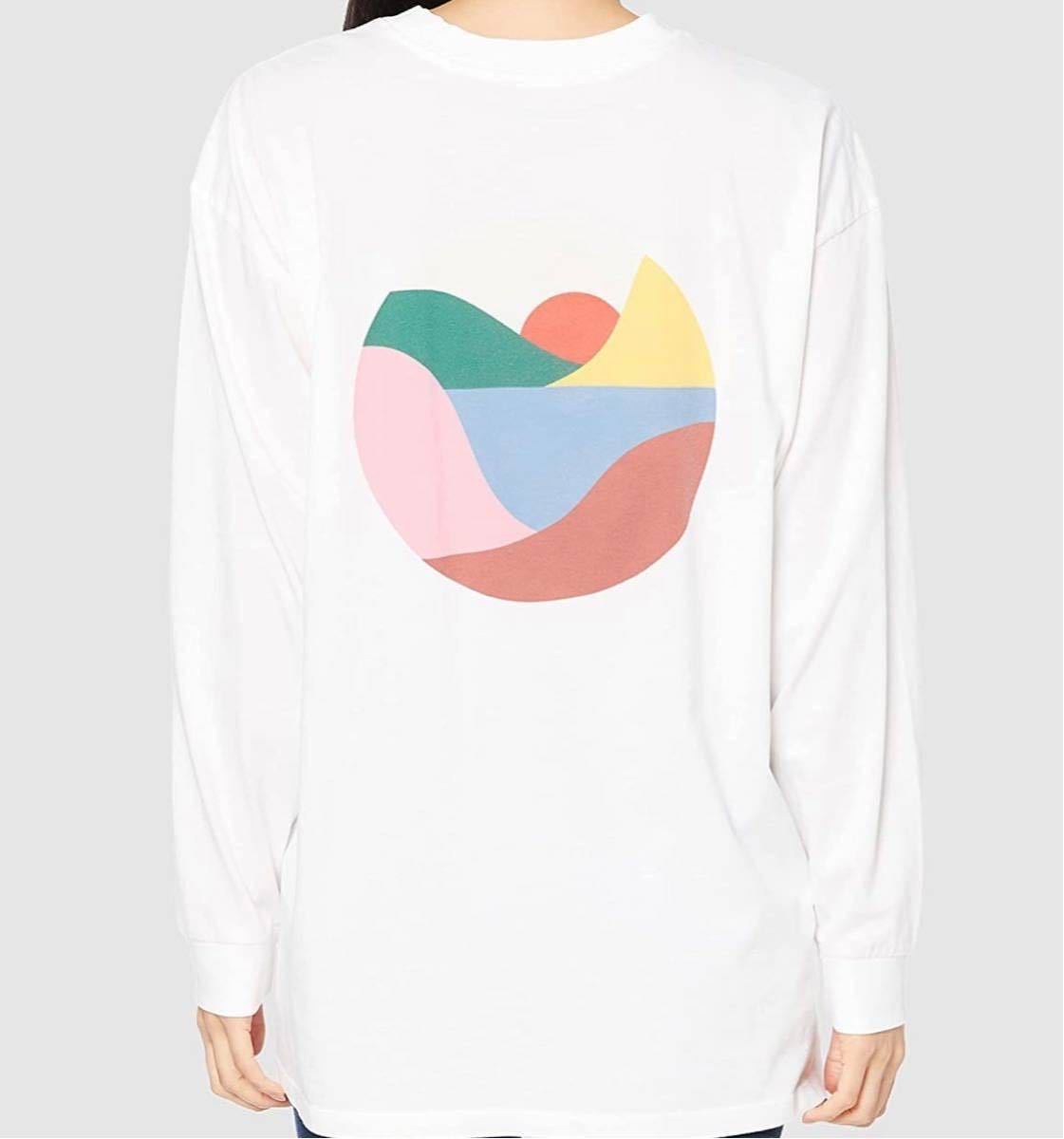 Levi's リーバイス グラフィック ロングスリーブTシャツGRAPHIC LS ROADTRIP TEE ROLLING HILLS WH レディース 長袖 ロンT L(日本サイズXL)拍卖