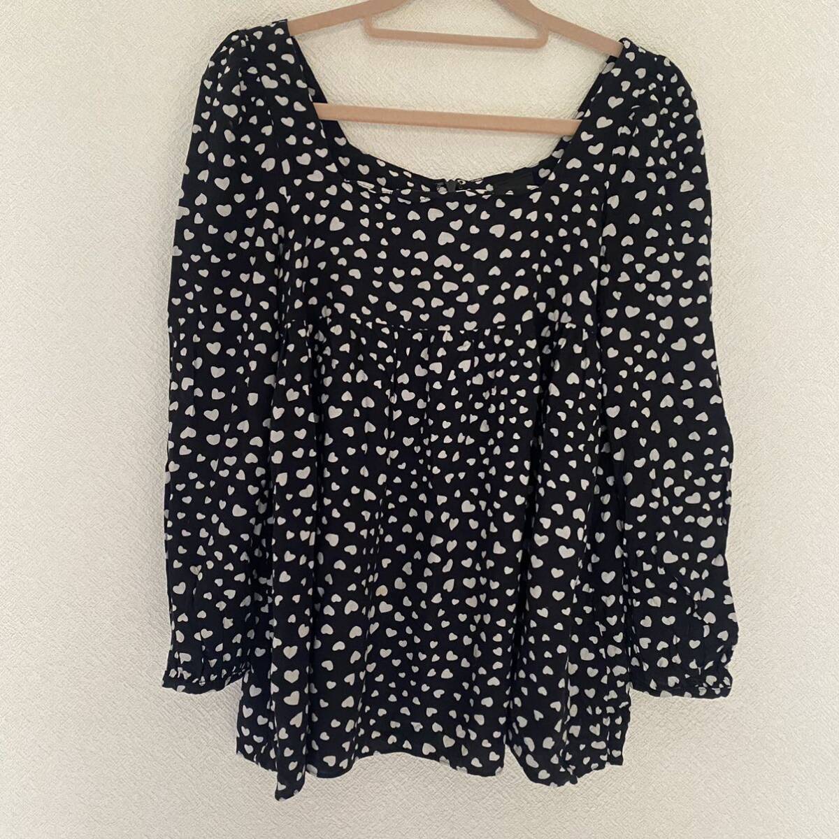 Barbie バービー ハートブラウス ブラック 黒 長袖拍卖