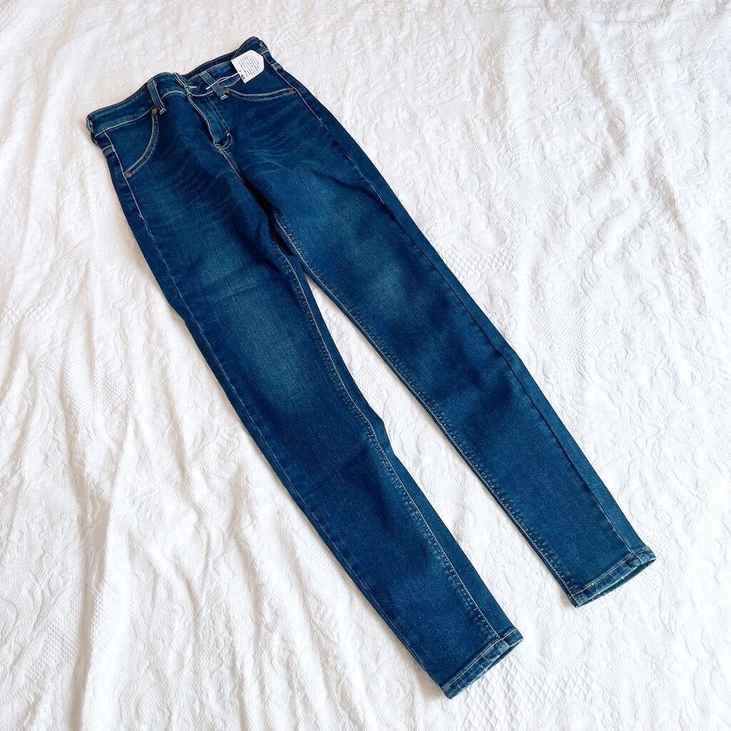 ★新品★リーLEEスキニー デニムパンツXXSサイズSecond classセカンドクラス5~7号レディース ボトム カジュアル美ライン ブルー ジーンズ拍卖