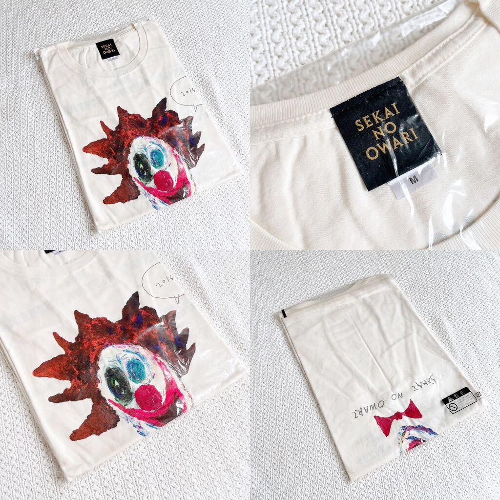 新品セカイノオワリSEKAI NO OWARIツアーグッズ世界の終わりDJ LOVE Tシャツ2014年 夏FESバージョン オフホワイト白セカオワMサイズ拍卖
