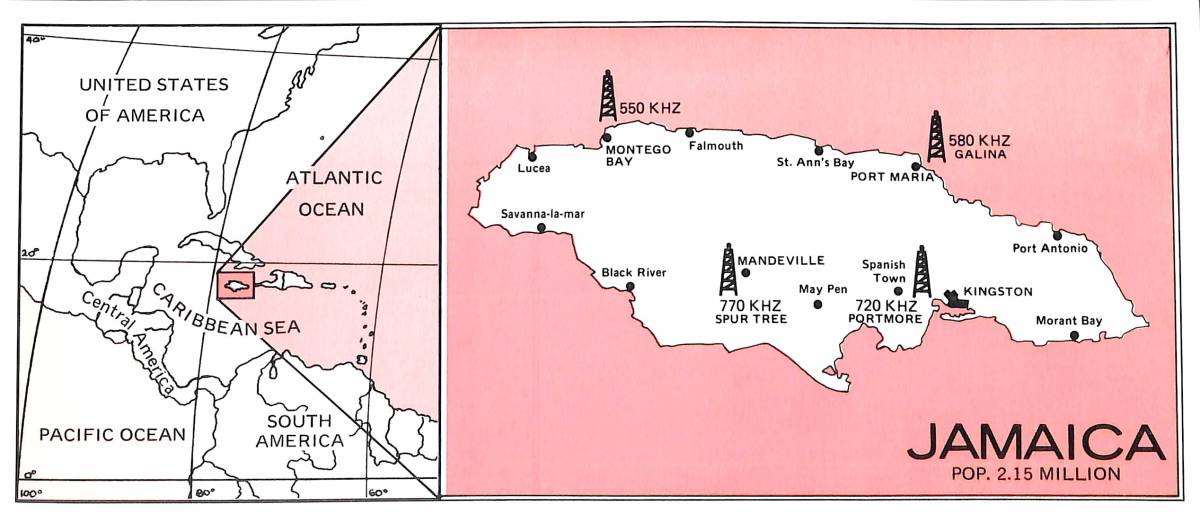 ①BCL★難局★入手困難★希少ベリカード★ラジオ・ジャマイカ★ジャマイカ放送★RADIO JAMAICA★中米★1994年拍卖