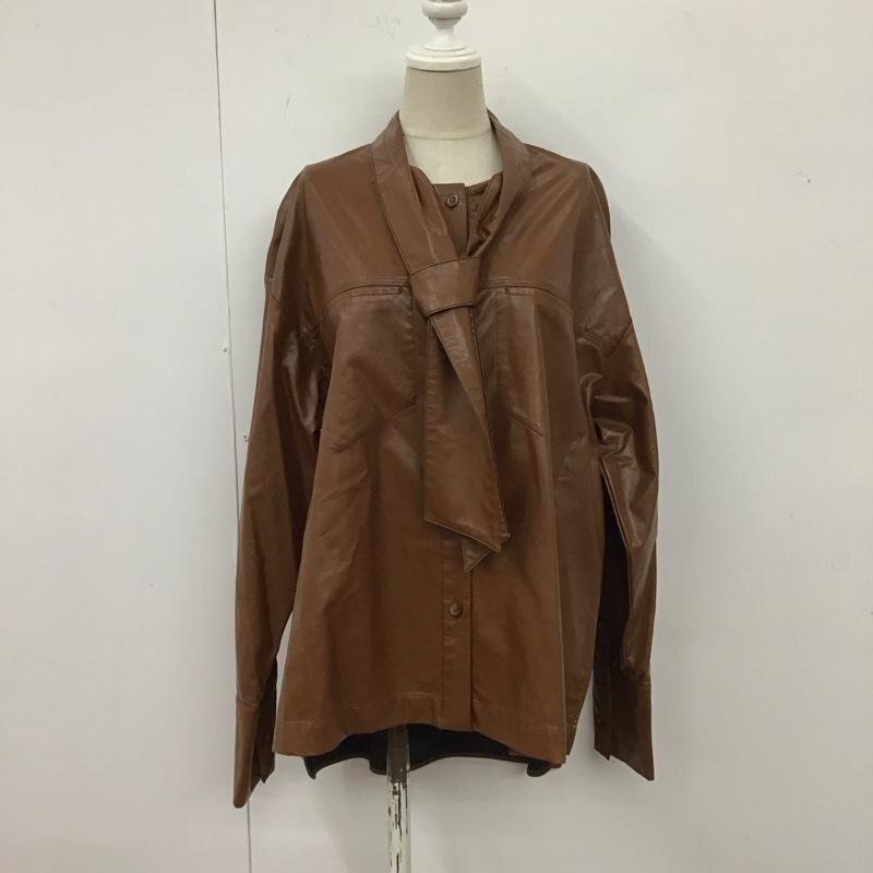 MAISON SPECIAL FREE メゾンスペシャル シャツ、ブラウス 長袖 21202315405 フェイクレザー Shirt Blouse 茶 / ブラウン / 10109348拍卖