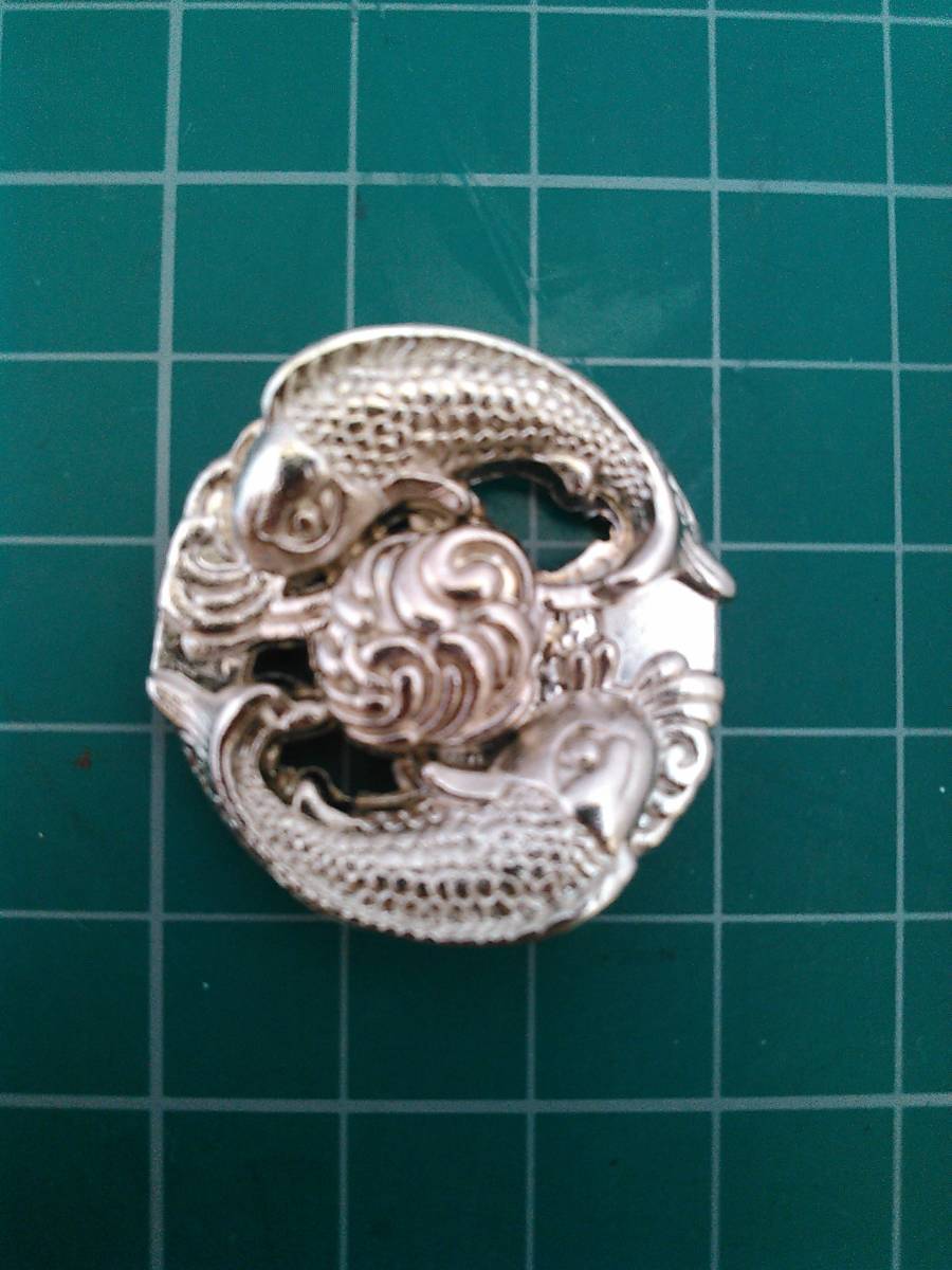 送料無料 和柄 コンチョボタン 30mm 検)財布 レザークラフト ワレット スナップ 小物入れ 拍卖