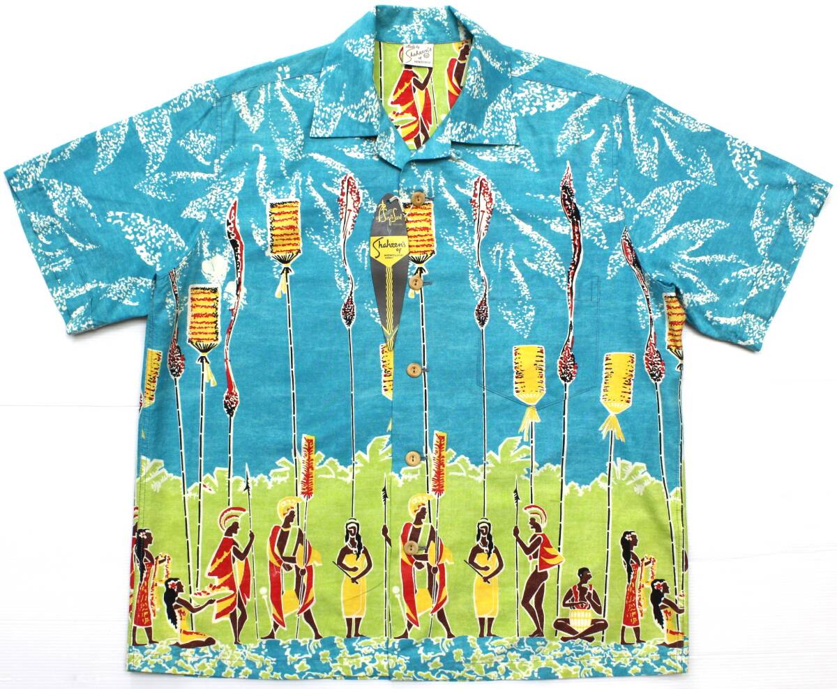 YHS07東洋Mスペシャルエディション シャヒーンSHAHEEN'Sカメハメハ パレードKAMEHAMEHA DAYホノルル 半袖 アロハシャツ サンサーフSS30221拍卖