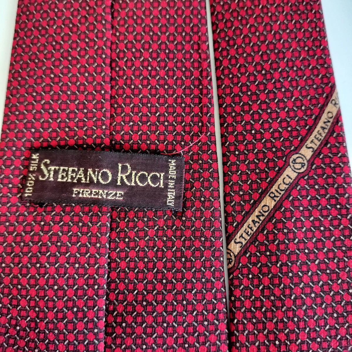 STEFANO RICCI【ステファノリッチ】赤ミニマルネクタイ拍卖