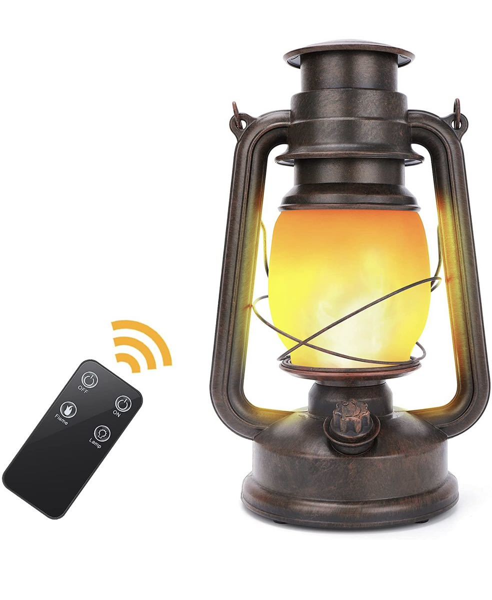 LED ランタン グランピング キャンプランタン 火炎効果 2つ照明モード拍卖