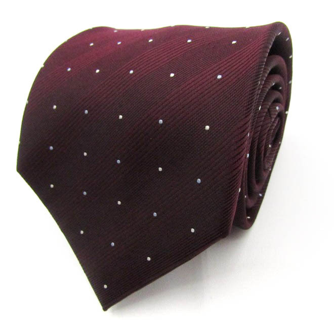ニューコレクションスタジオ ブランド ネクタイ シルク ストライプ柄 ドット柄 メンズ ワインレッド NEW COLLECTION STUDIO拍卖