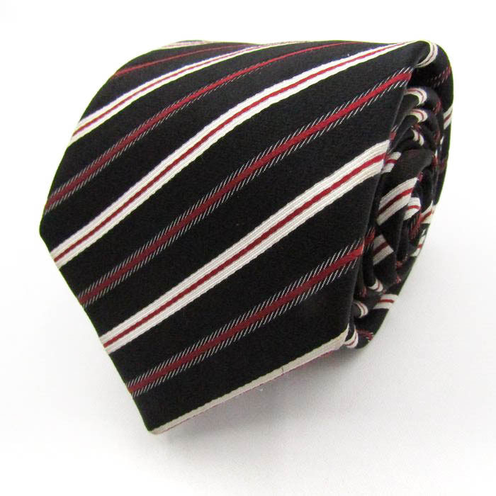 シンプルフレーズクラバット ブランド ネクタイ ストライプ柄 シルク PO メンズ ブラック SIMPLE PHRASE CRAVAT拍卖