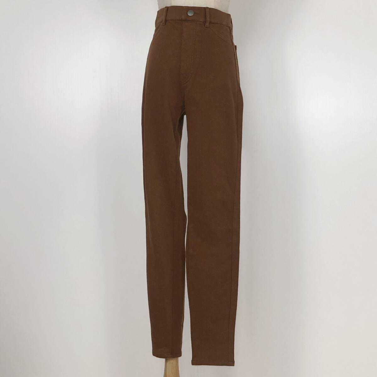 Y1085 UNIQLO レディース ボトムス ロング丈 薄手 伸縮性 Mサイズ ブラウン 茶 綿素材含 シンプル カジュアル フェミニン あたたか 秋冬 拍卖