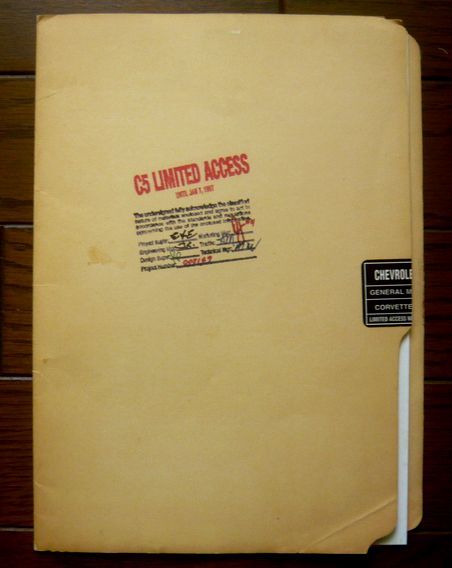 ★【CORVETTE】シボレーコルベットC5 1987年 詳細冊子 英文 拍卖