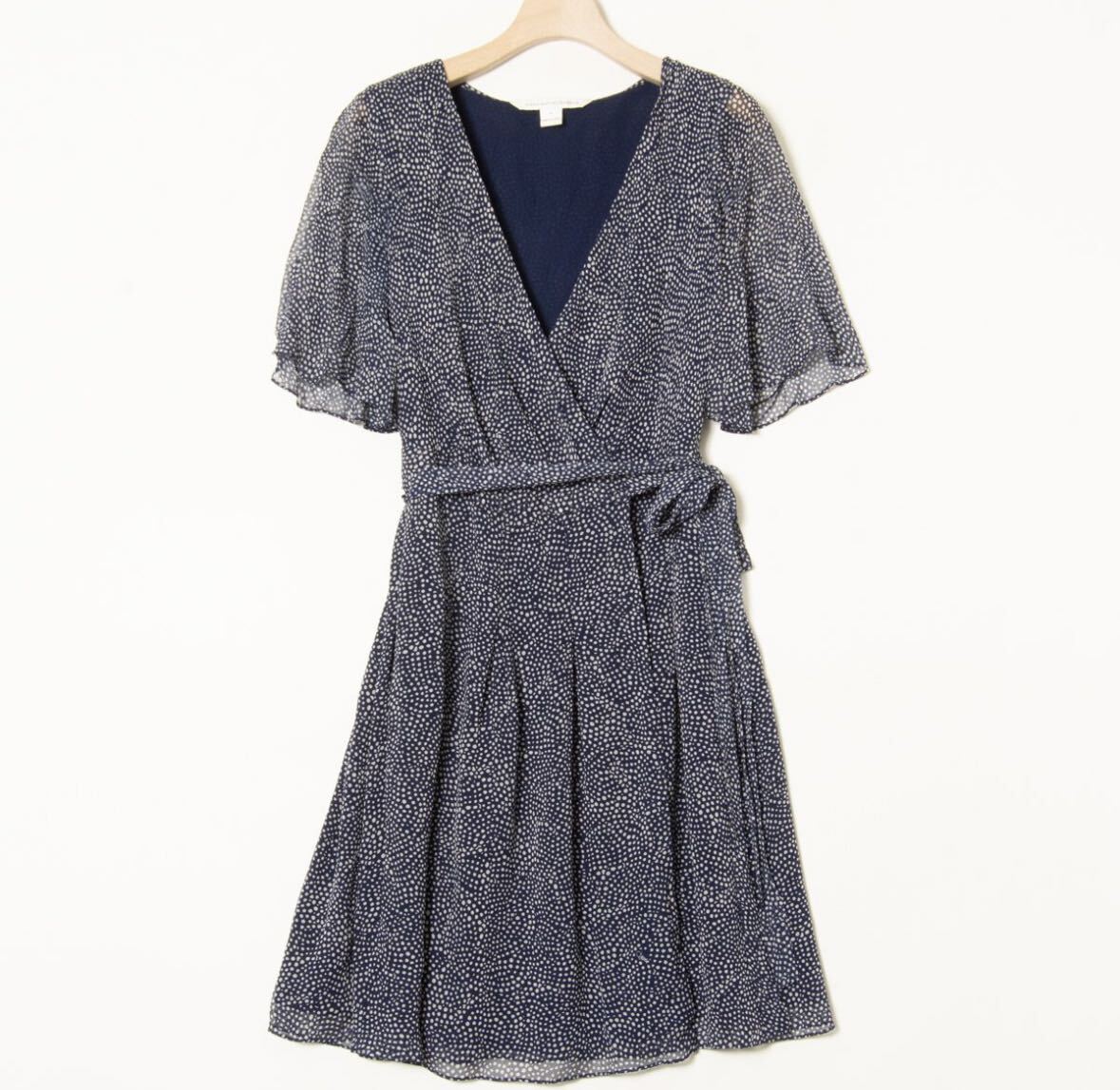 価格15万円程●DIANE von FURSTENBERG 表生地シルク100% ワンピース S相当拍卖