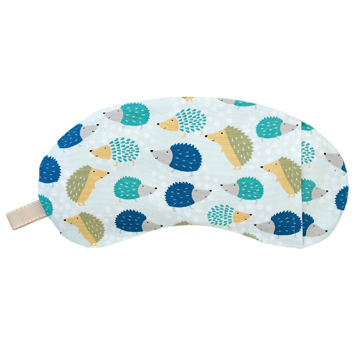 自然素材 塩の力でヒンヤリ 緑豆の力で温かい ソルト アイピロー ハリネズミ グリーン 大判 29×13×厚み1.5cm しっかり目元を包み込む拍卖