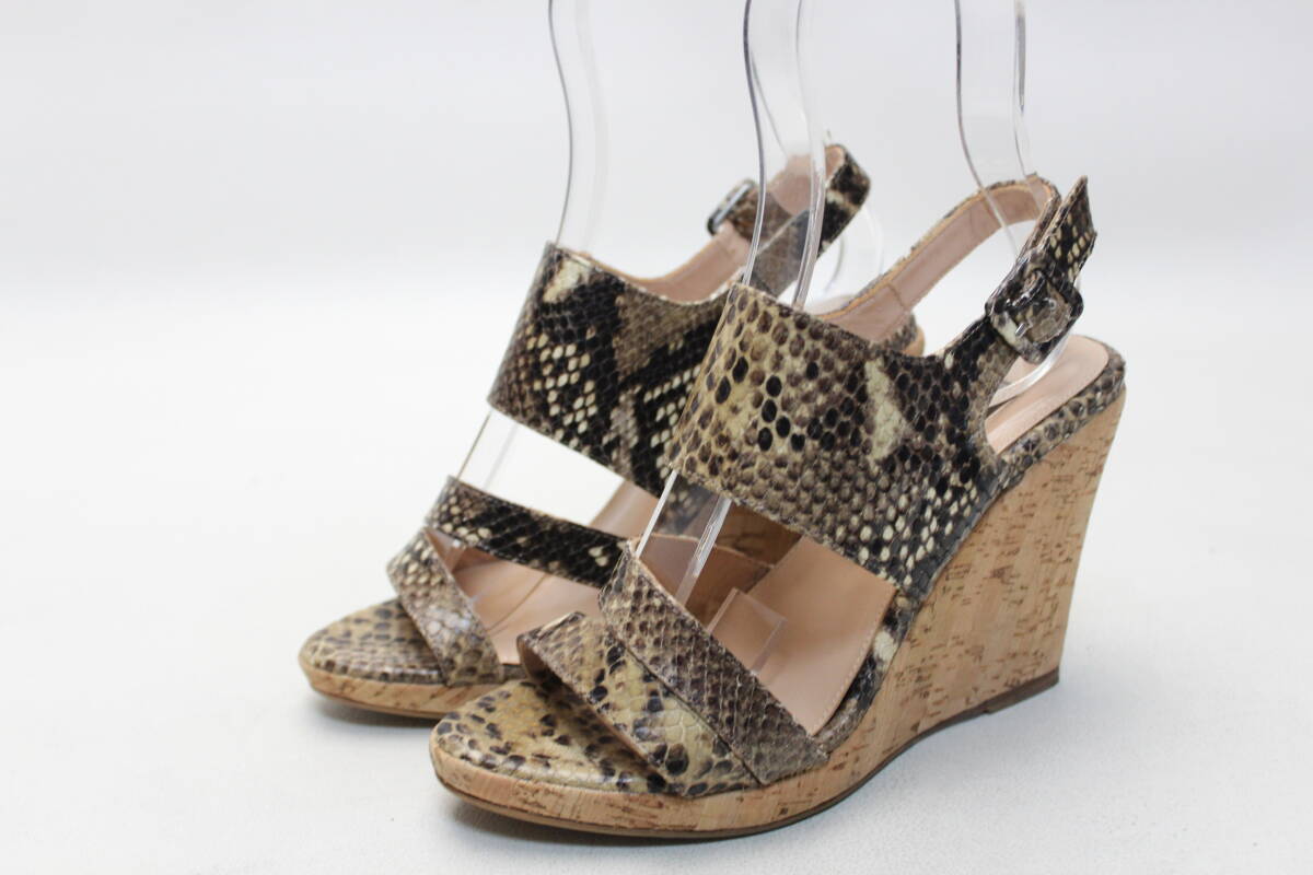 新品♪PELLICO SUNNY パイソンウエッジサンダル(36)拍卖