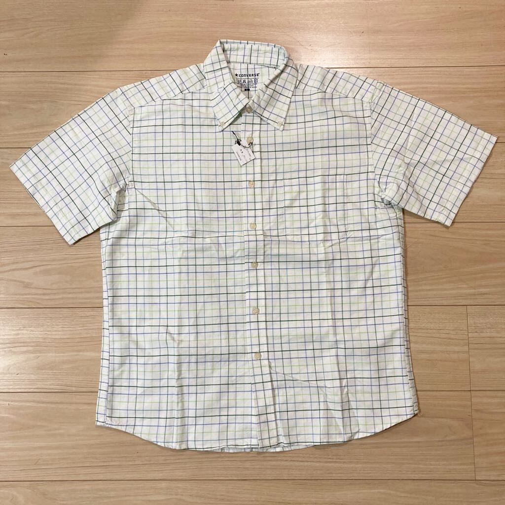 CONVERSE コンバース 半袖シャツ ボタンダウンシャツ チェックシャツ Lサイズ 新品 未使用品拍卖