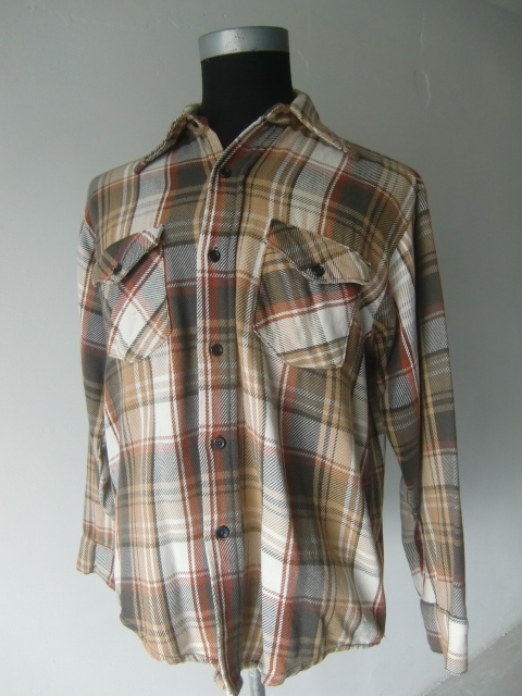 送料無料 70's USA製 FROST PROOF ヘビー ネル シャツ L 16ハーフ VINTAGE ワーク ンテージ 旧タグ 70年代 フロストプルーフ アメリカ製拍卖