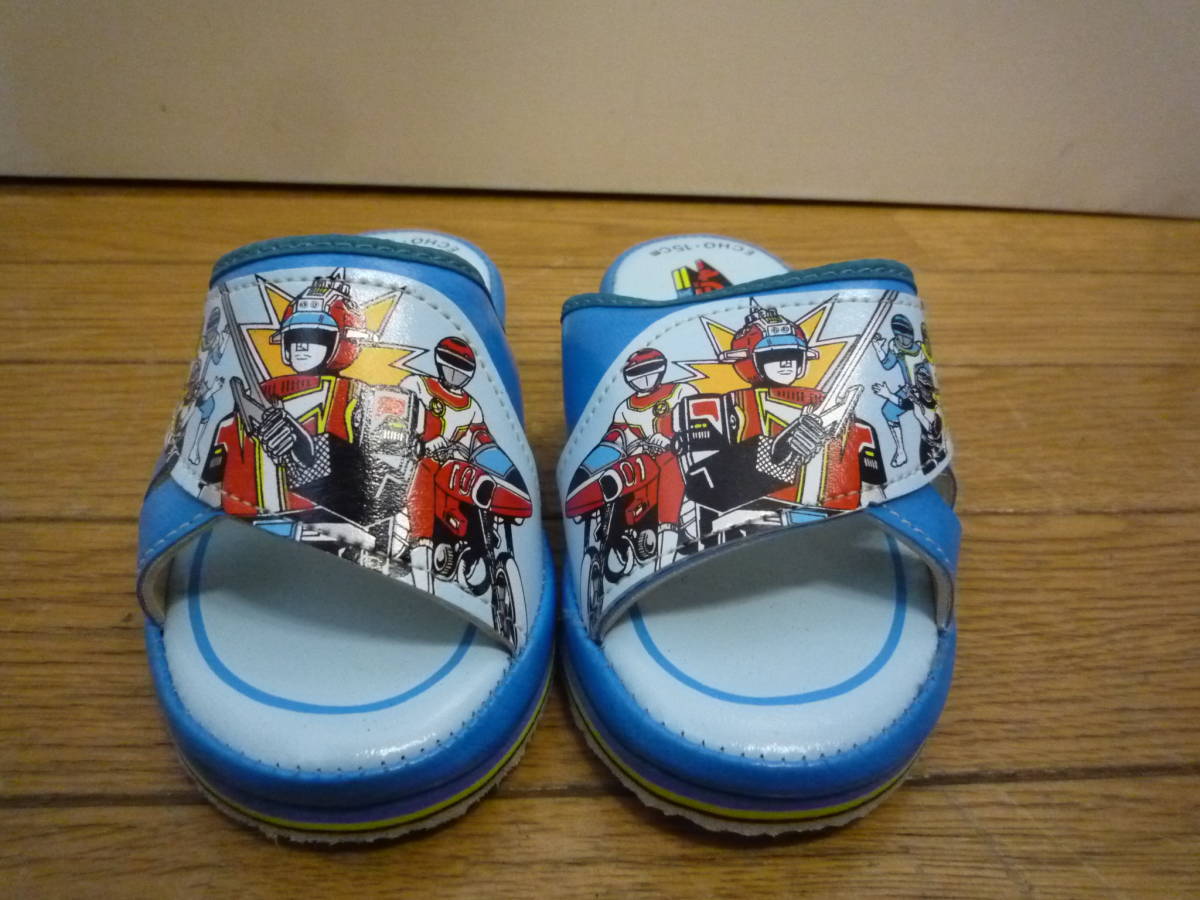 ◆5 当時物 高速戦隊 ターボレンジャー サンダル 15cm 子供用 新品 未使用 デットストック 廃業品◆検索 スリッポン 玩具 コレクション 拍卖