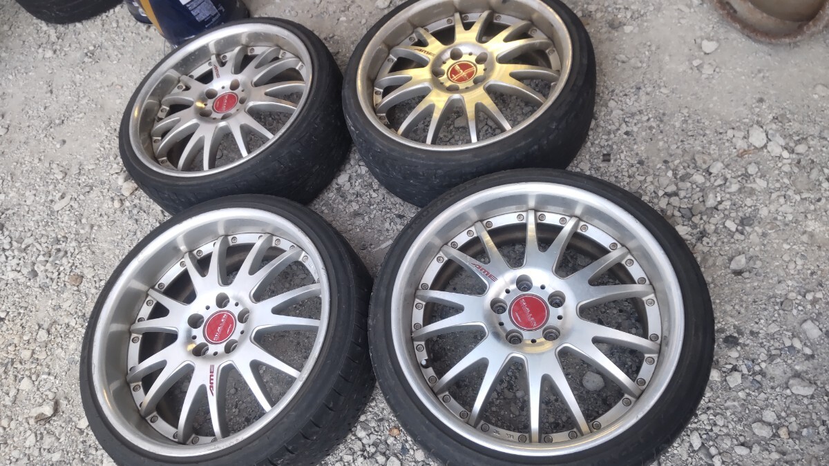 AME シャレン MX 19インチ 8J9J PCD114,3/5H シルバー拍卖