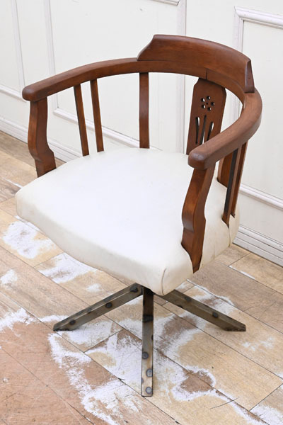 NO06 レトロ 古い アイアン 昇降 ドクターチェア 回転椅子 回転チェア拍卖