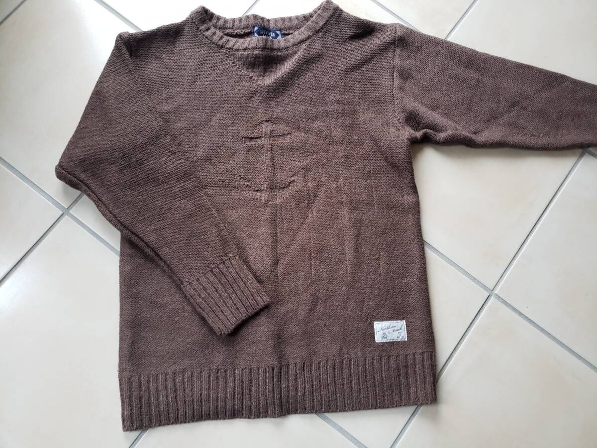 上質きれい/ノーザントラック NORTHERN TRUCK ニット セーター レディース プルオーバー ワンポイント イカリ マリン拍卖