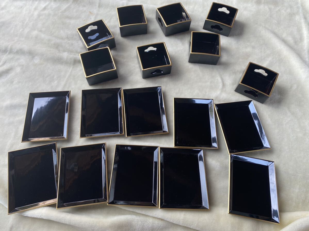 【送料無料】木製 漆塗り お盆 煙草盆? 18点セット拍卖