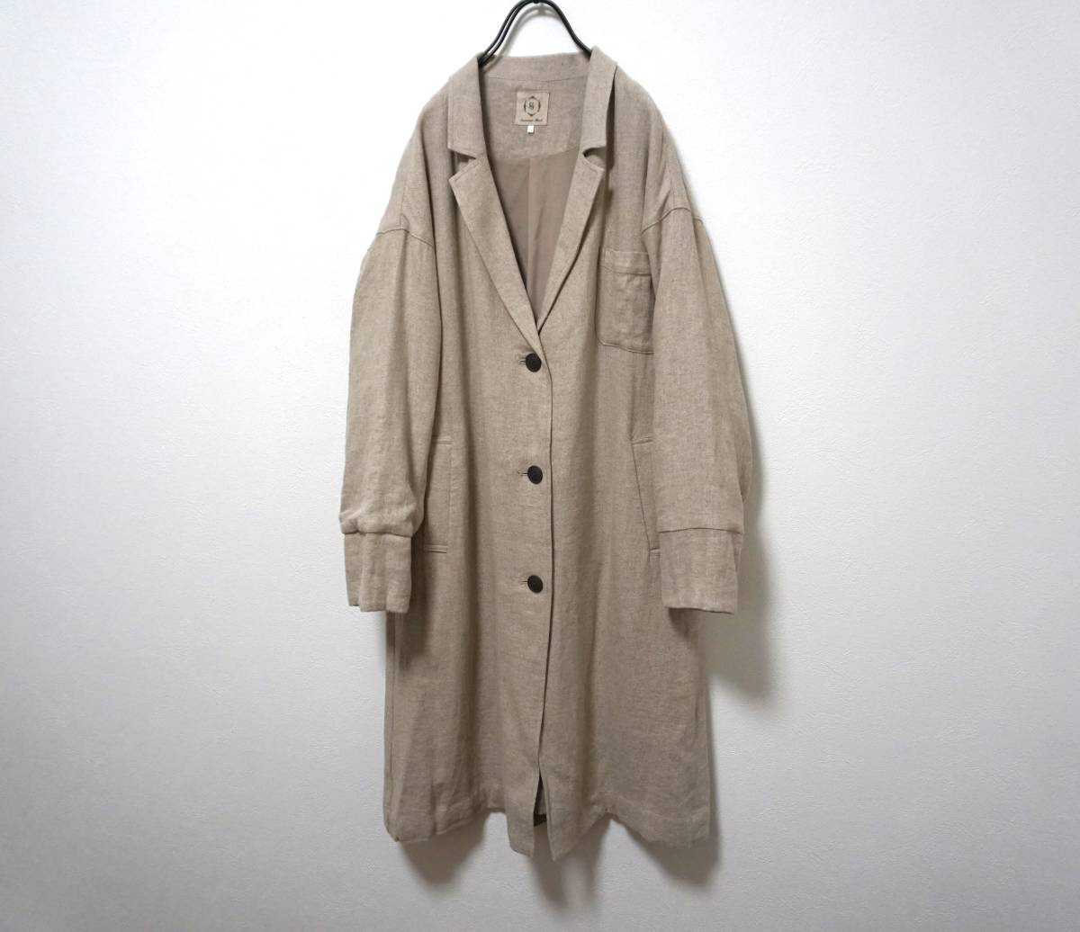 Samansa Mos2 雰囲気ある一枚 リネンレーヨンコート拍卖