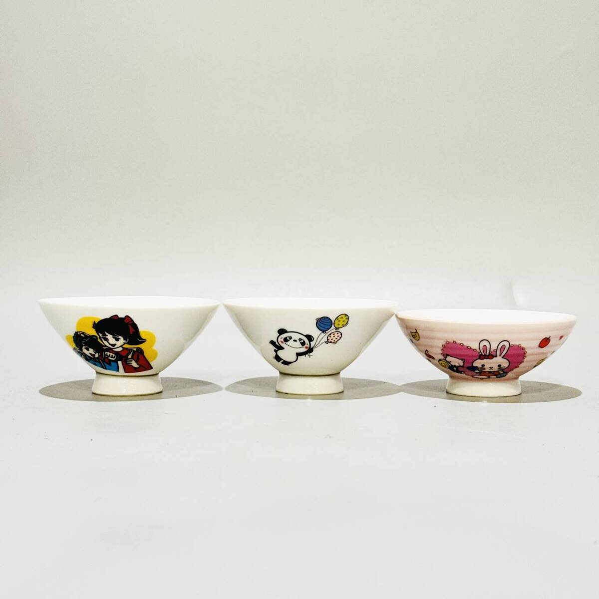 甲MJ17555 美品 クリーニング済 昭和レトロ アンティーク 当時物 合計3点セット TAKAHAMA SHUNZAN 茶碗 食器 まとめ売り拍卖