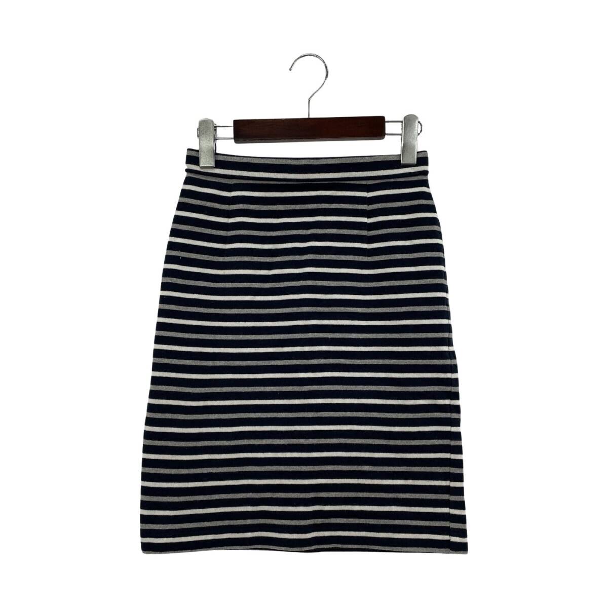 JUSGLITTY ジャスグリッティー ボーダー タイト スカート size2/ネイビー系拍卖