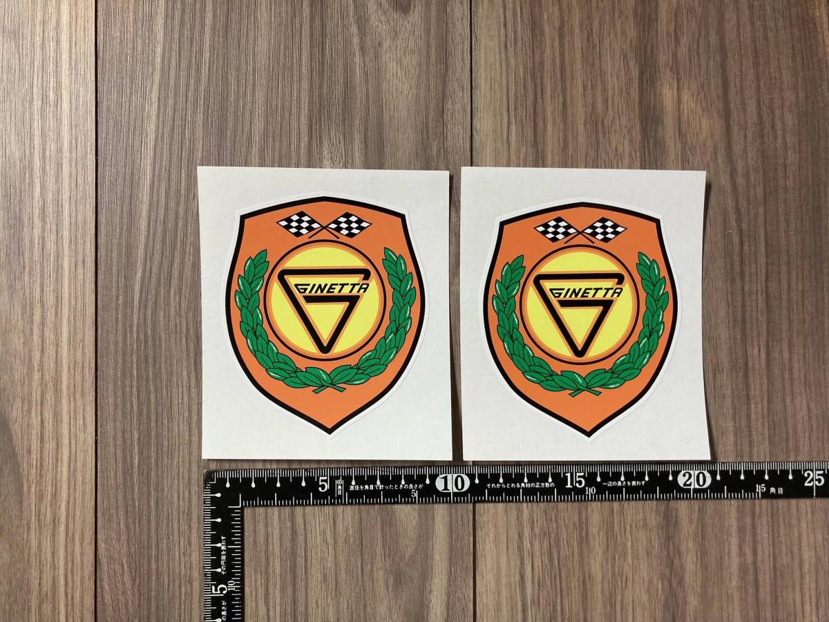 ★送料無料★GINETTA ジネッタ シールド ステッカー デカール 2枚セット 80mm x 97mm拍卖