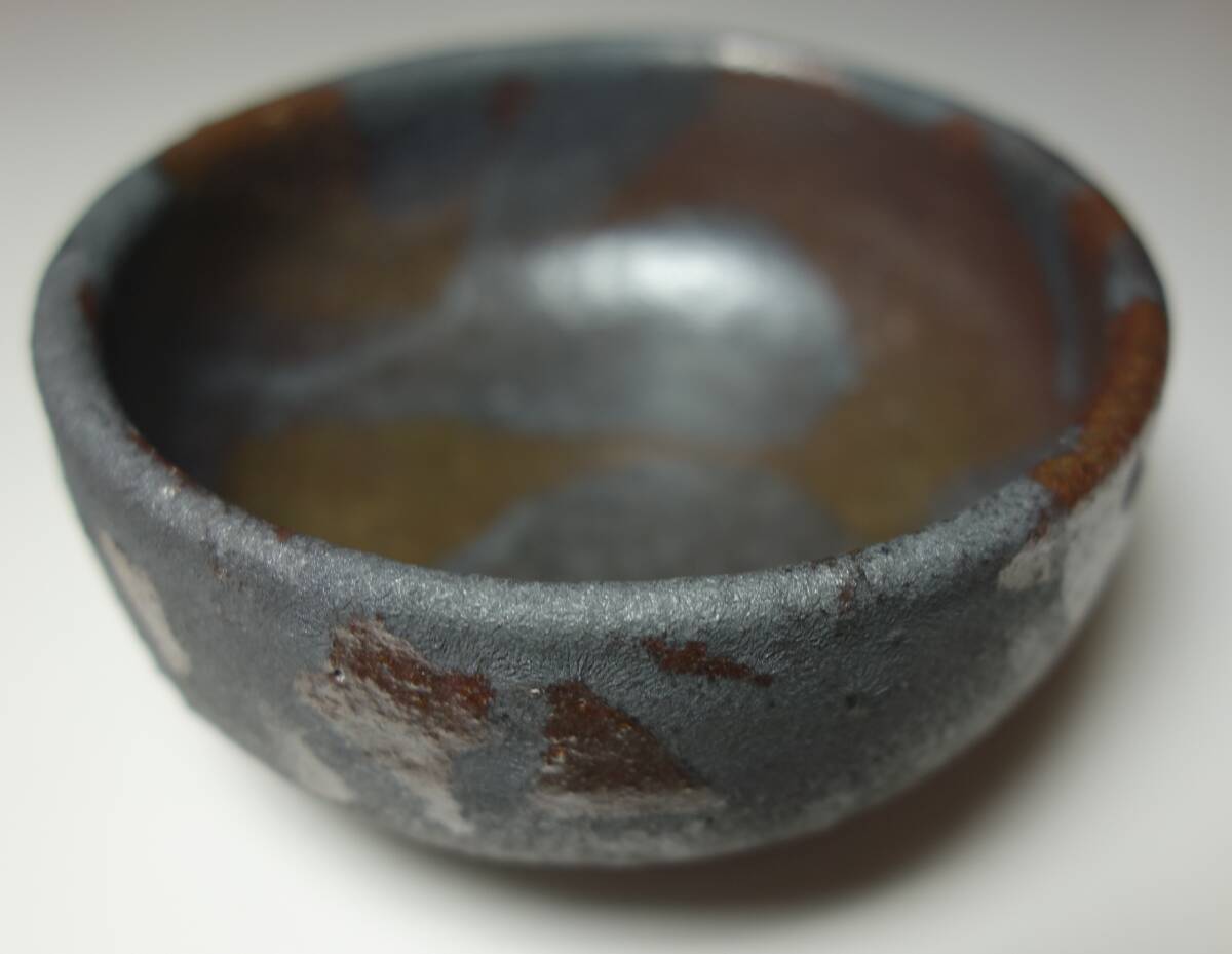 清朝末期 福建琉球域古窯 炭素黒釉 古酒器 希少手拍卖