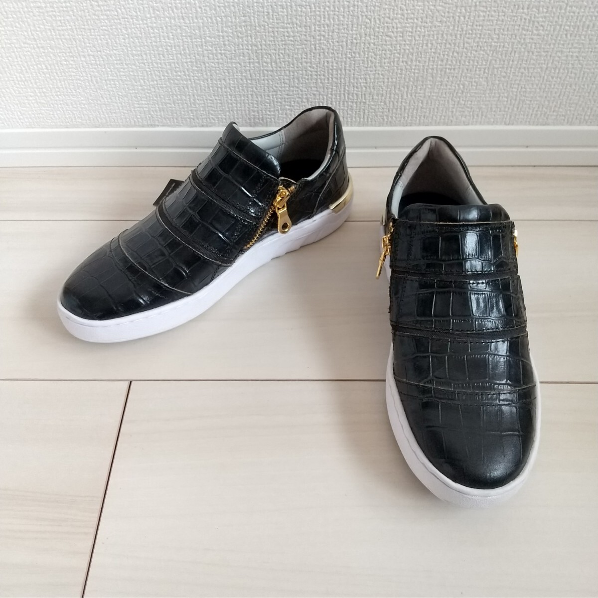 ☆(494)JADE ブラック シューズ(23.5cm)拍卖