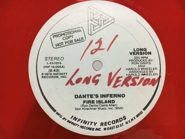 プロモ DANTE'S INFERNO FIRE ISLAND 12inch ダンテズ インフェルノ PROMO拍卖