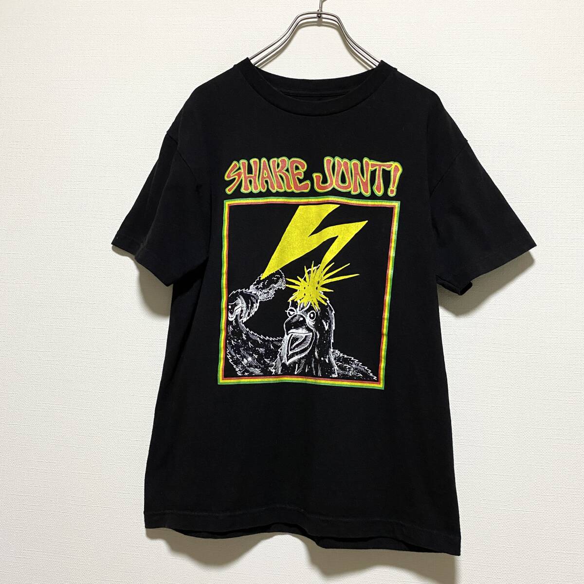 アメリカ古着 SHAKE JUNT シェイクジャント 半袖 Tシャツ スケーター ストリート ビッグプリント Mサイズ 【I200】拍卖