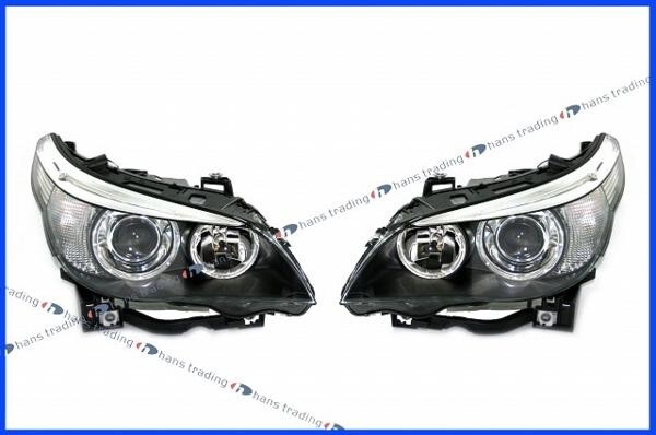 ※要在庫確認 HELLA製 BMW 5シリーズ E60 E61 前期 バイキセノンヘッドライト ヘッドランプ 左右セット 純正OEM 63127165565 63127165566拍卖