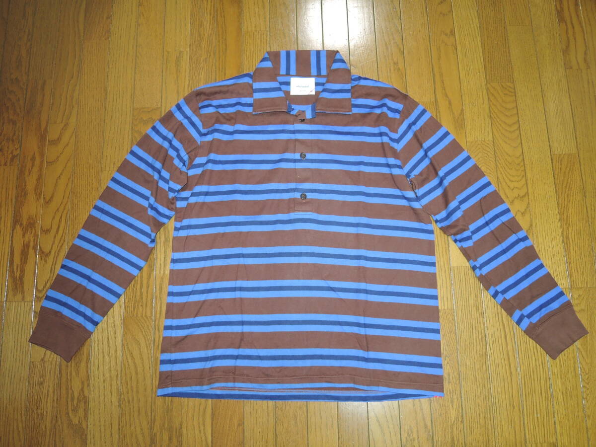 WHIZ LIMITED ウィズリミテッド ポロシャツ 青茶系 ボーダー 長袖 /拍卖