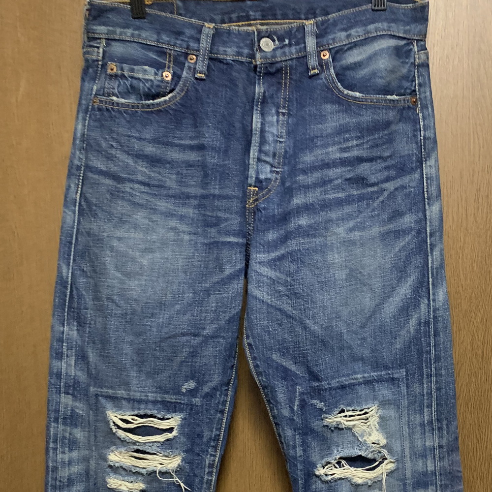 W30(L76cm) Levi's 501|リーバイス 03501-00 USED加工 ダメージリペア クラッシュデニム W30~W32拍卖