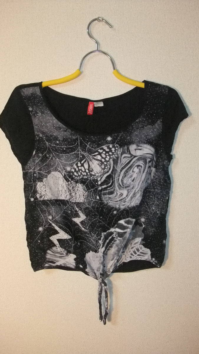 ★H&M★エイチアンドエムレディーストップスUSサイズ8 EUR38 One Piece summer tops Black USED IN JAPAN拍卖