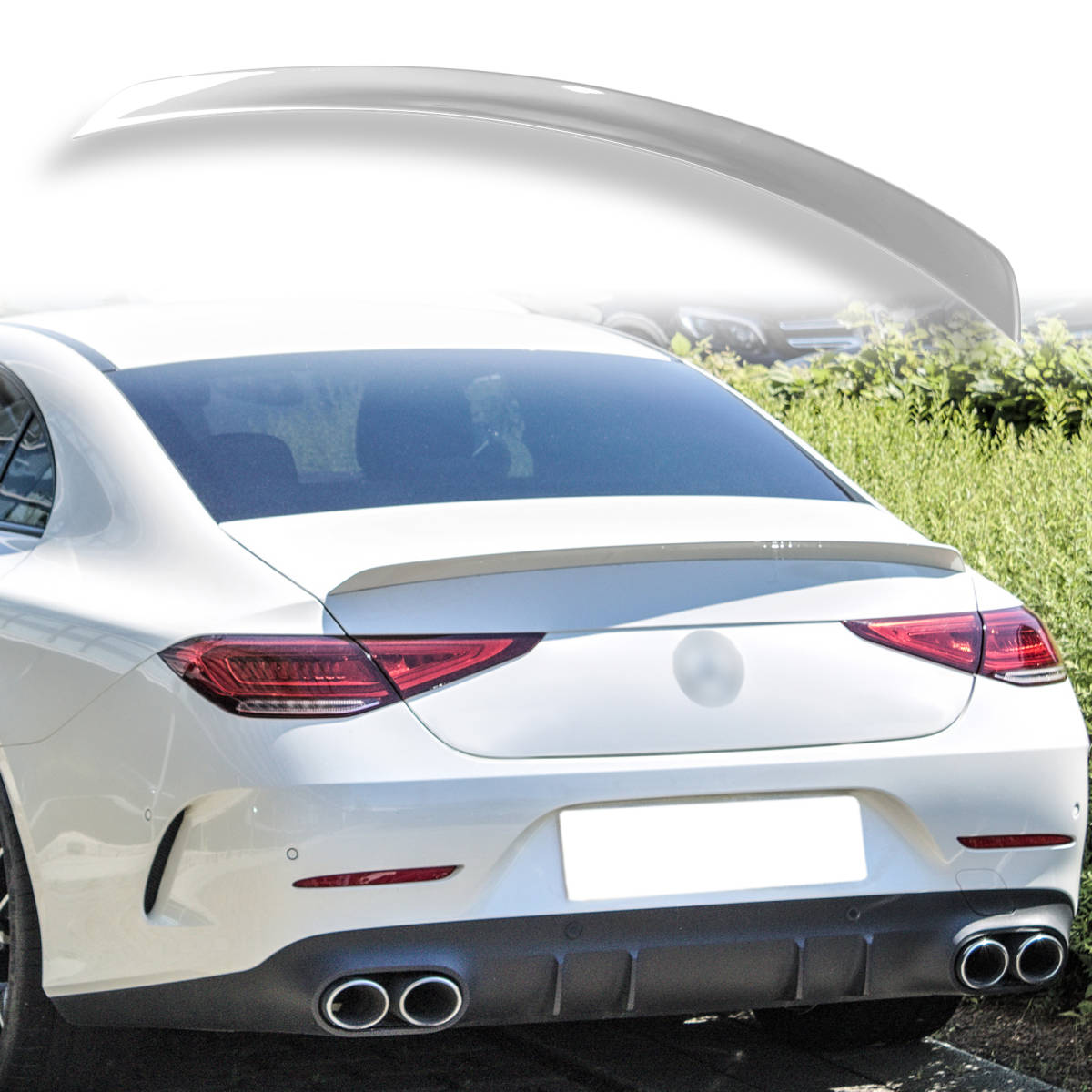 純正色塗装 ABS製 トランクスポイラー メルセデスベンツ用 CLSクラス C257 Aタイプ セダン用 ポン付け カラーコード:775 QTS-50381拍卖