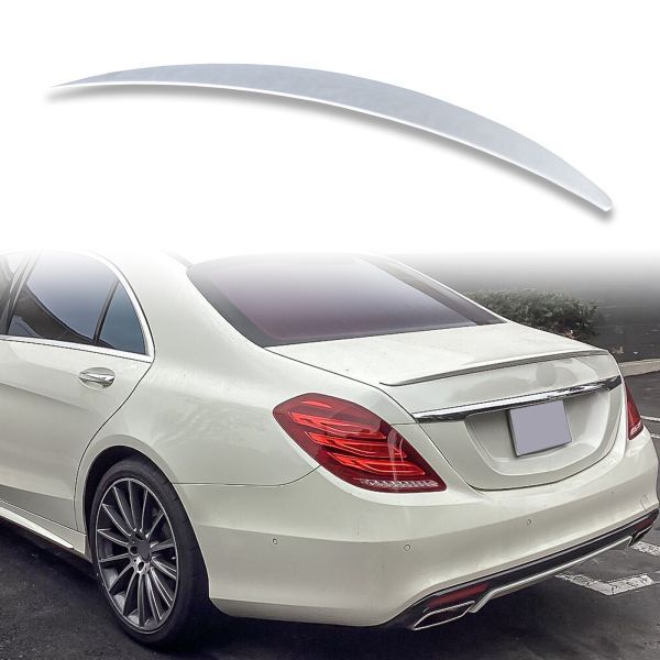 純正色塗装 ABS製 トランクスポイラー メルセデスベンツ用 Sクラス W222用 Aタイプ ポン付け カラーコード: 775 QTS-27932拍卖