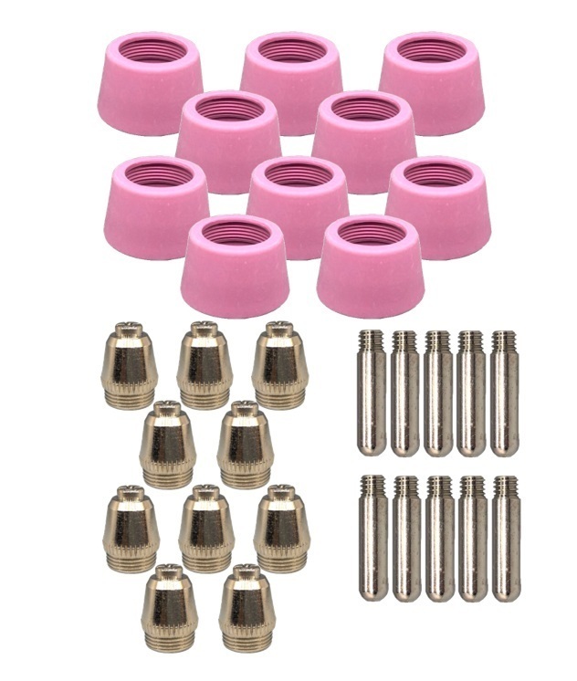 プラズマ トーチ CUT60 用消耗品(電極、チップ、カップ) 各10本セット 2530円拍卖